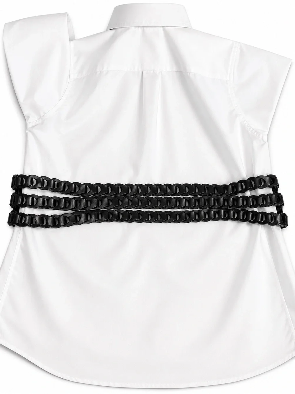 Black Triple Braided Waist Belt XL 48” Faux Leather Bohemian Belt